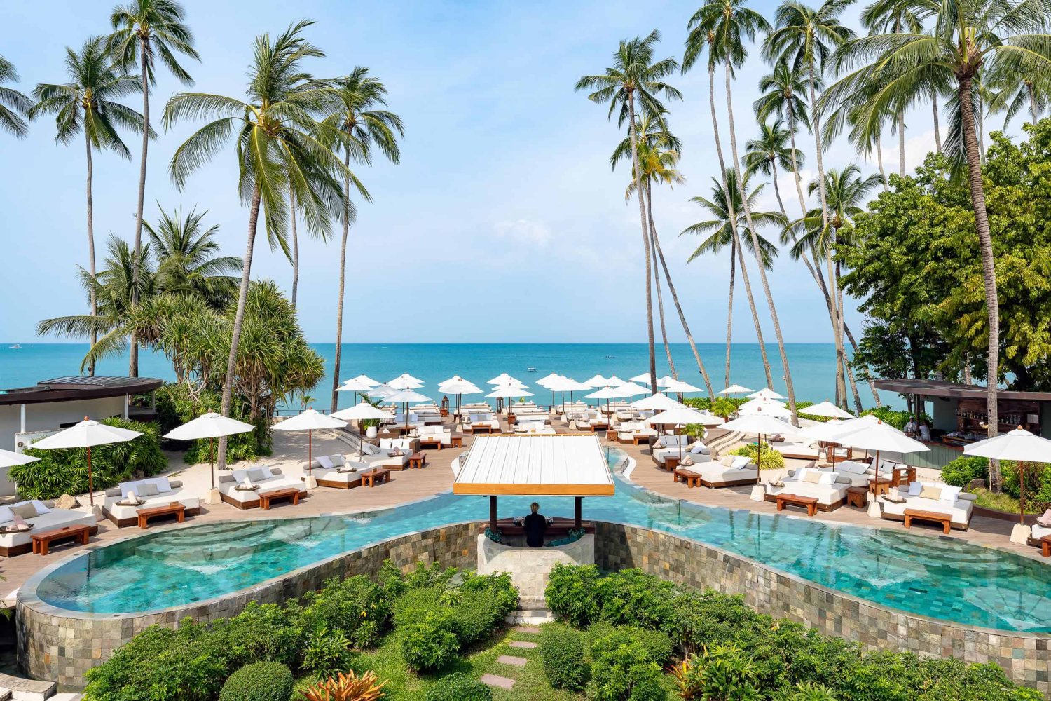 Nikki Beach Koh Samui - Pool area with seaview