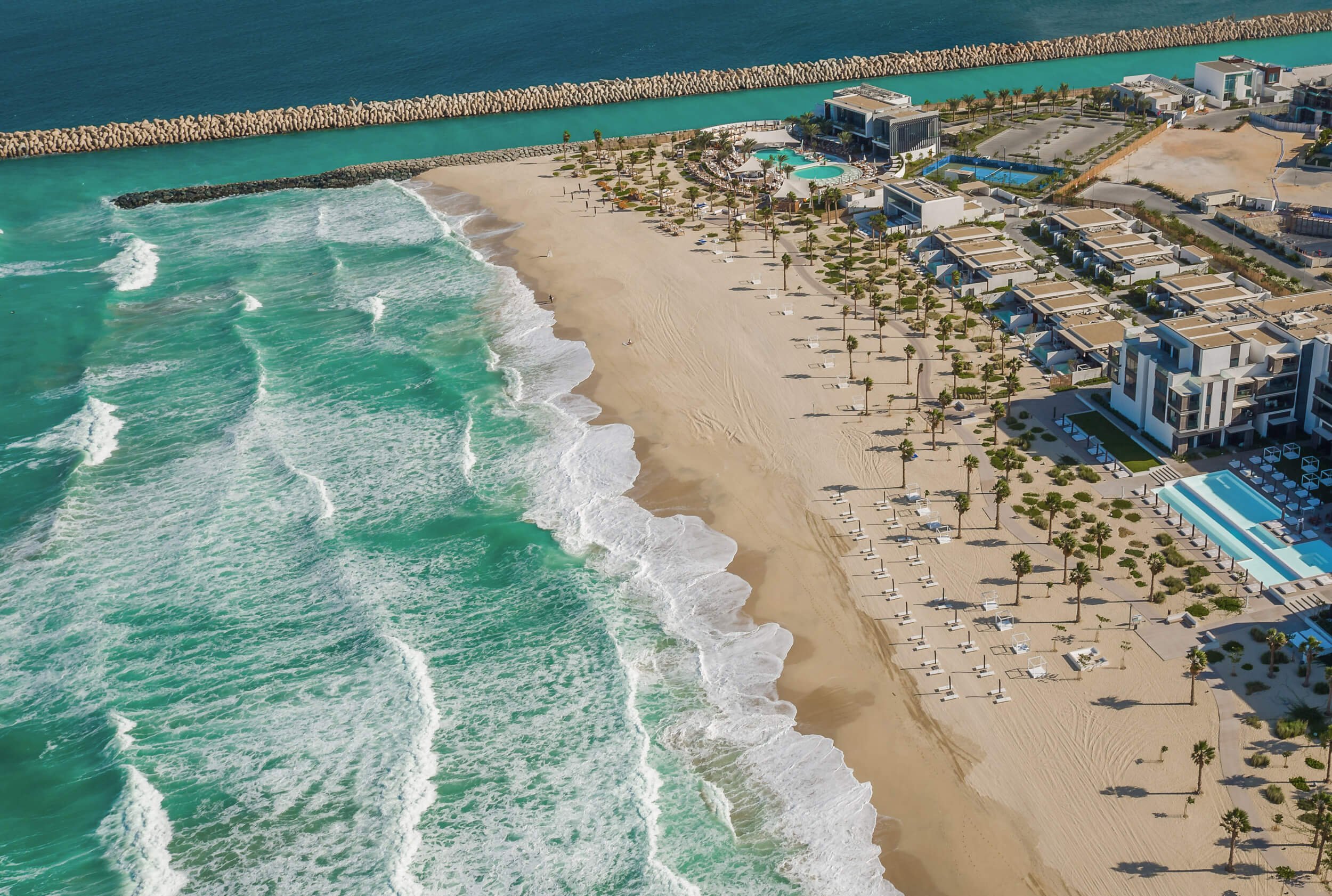 Aerial shot of Nikki Beach resort