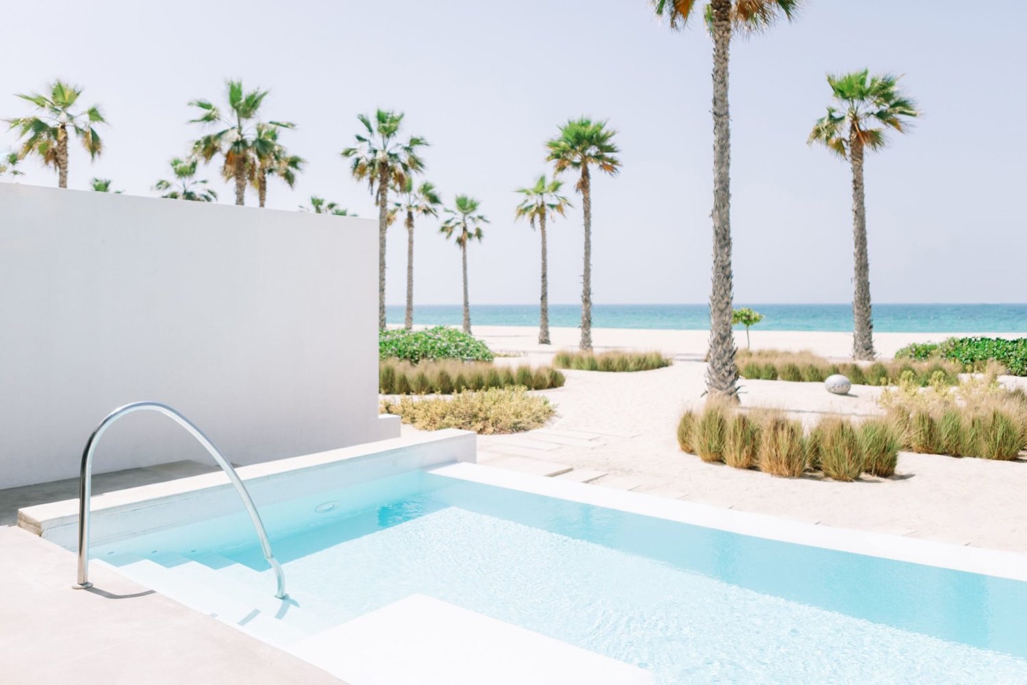Pool leading on to the beachfront
