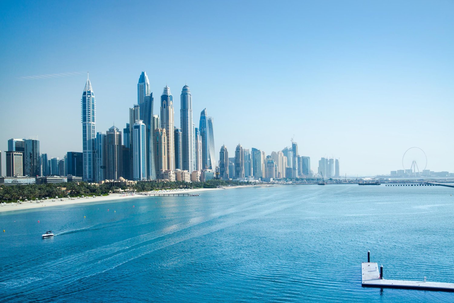 Dubai city skyline view