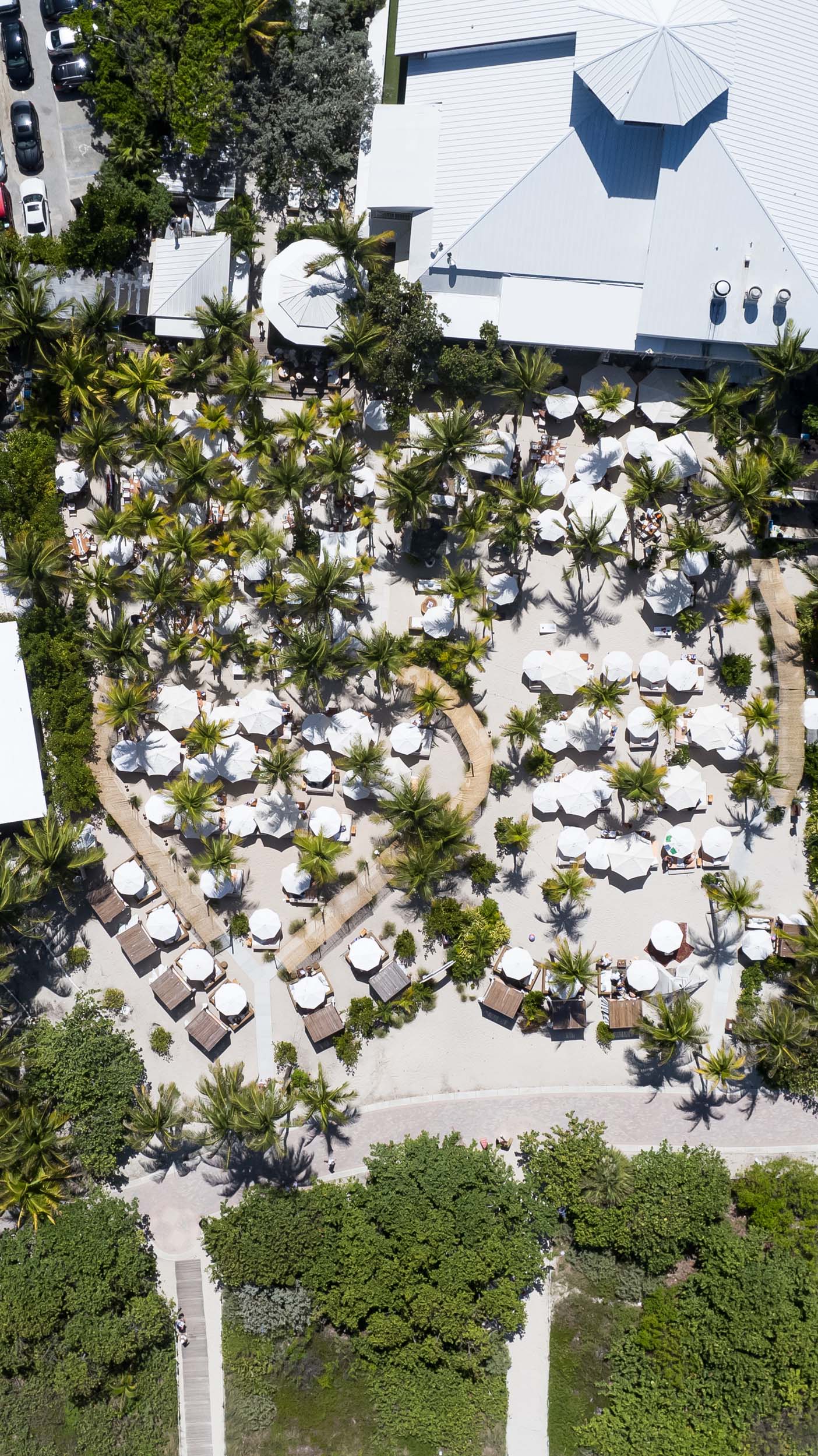 Nikki Beach Miami Beach Drone Shot