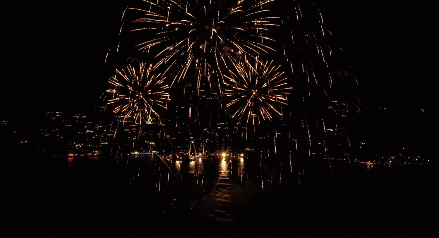 A dark nights fireworks display