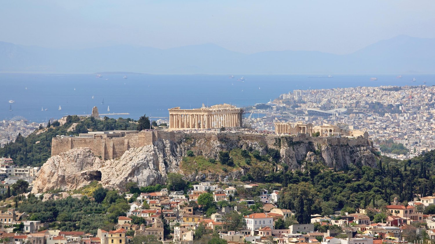 Athens Acropolis and Cityscape From Mount Lycabettus