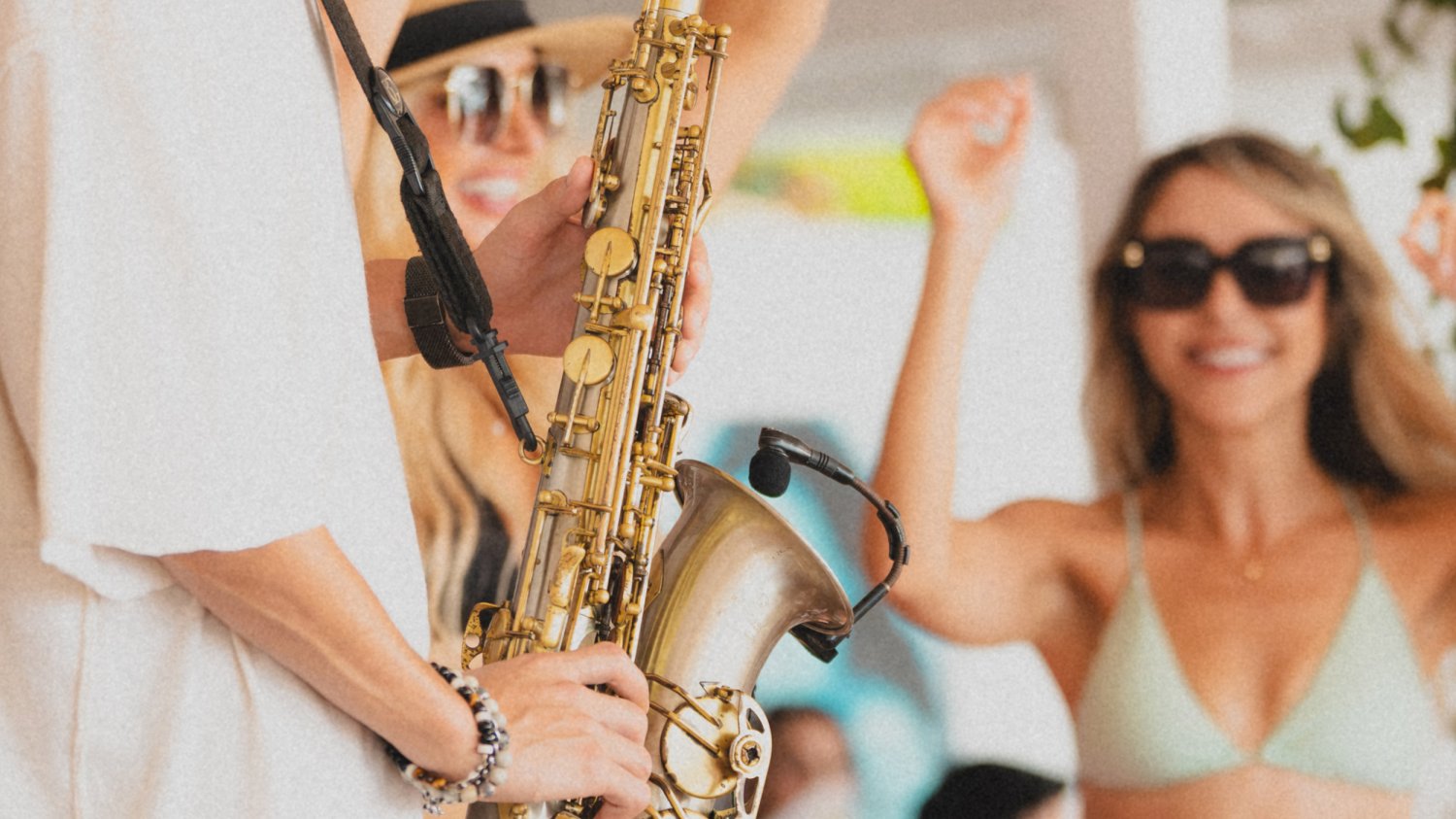 Al Sax playing the Saxophone at Nikki Beach Saint Barth