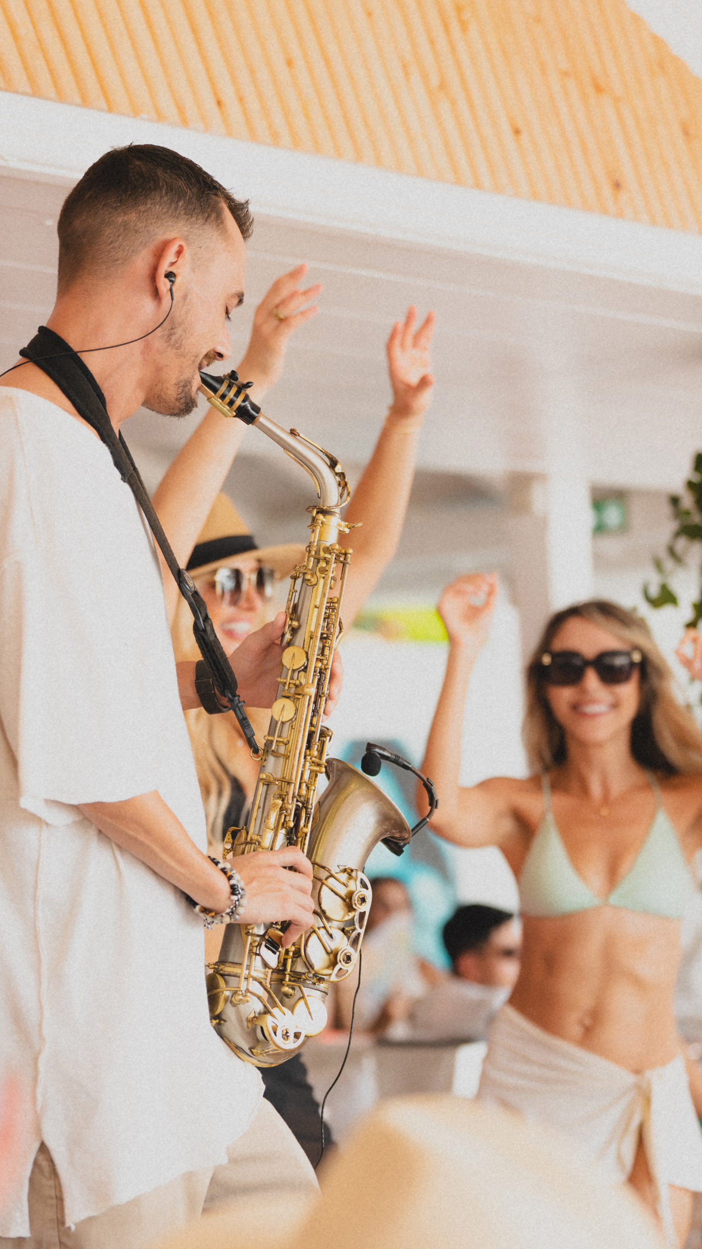 Al Sax playing the Saxophone at Nikki Beach Saint Barth