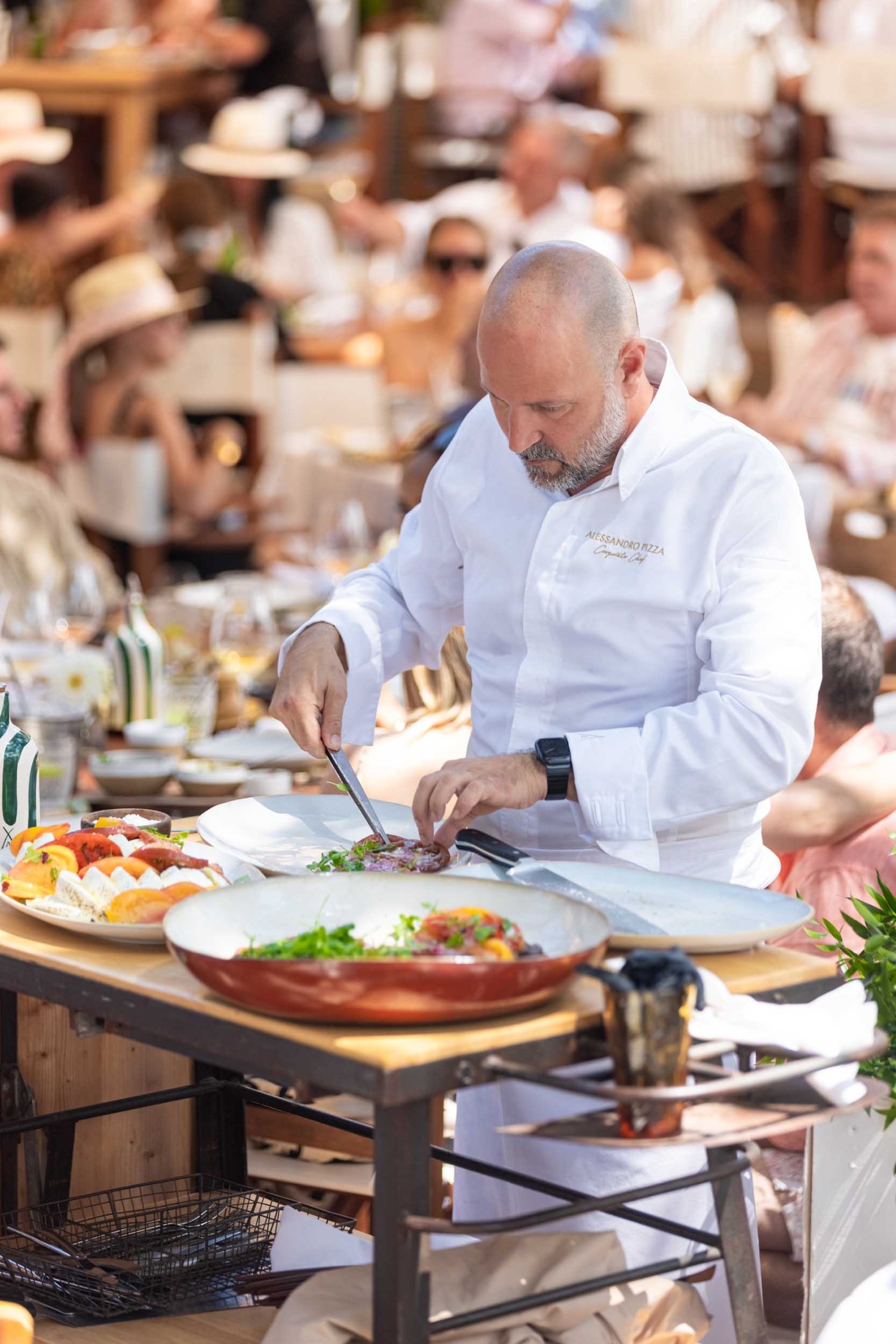 Nikki Beach Miami - live cooking with chef Alessandro Pizza
