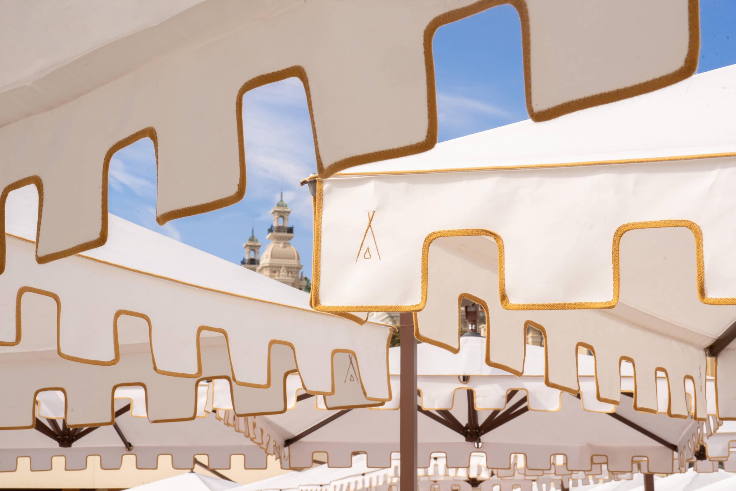 Close up of Nikki Beach umbrella detail