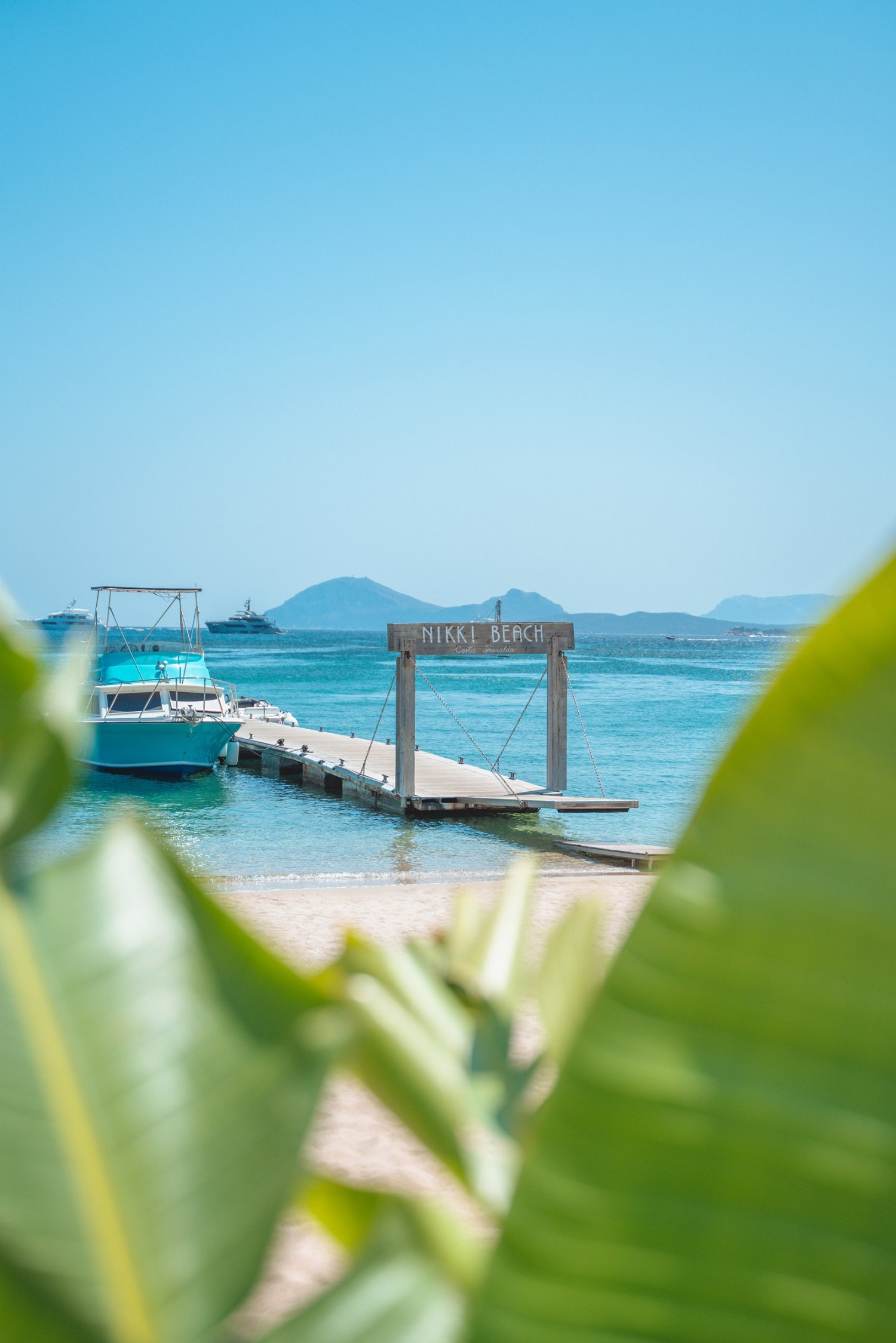 Boat dock on the beach