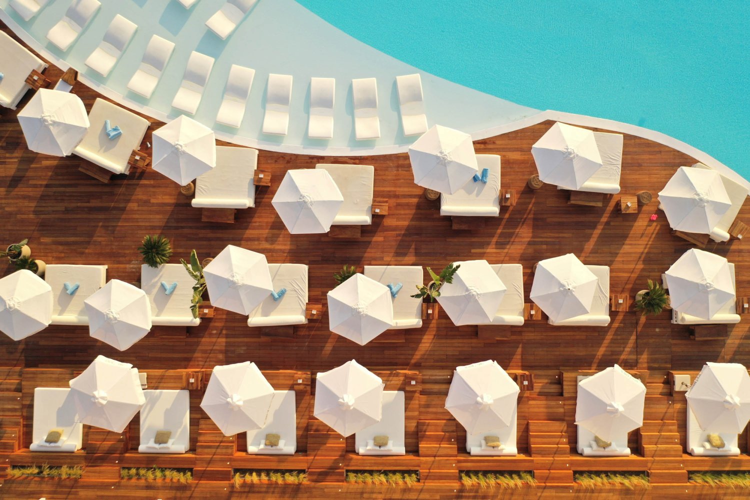 Nikki Beach Porto Heli - Ariel shot of pool area