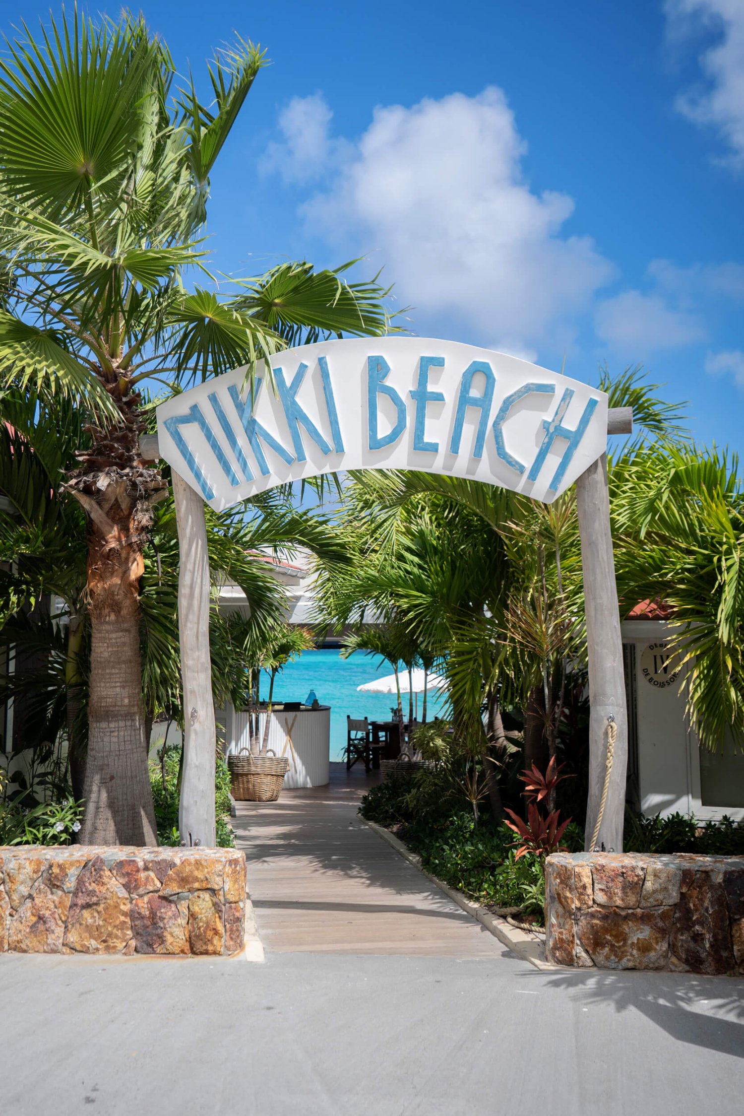 Entrance to Nikki Beach Saint Barth