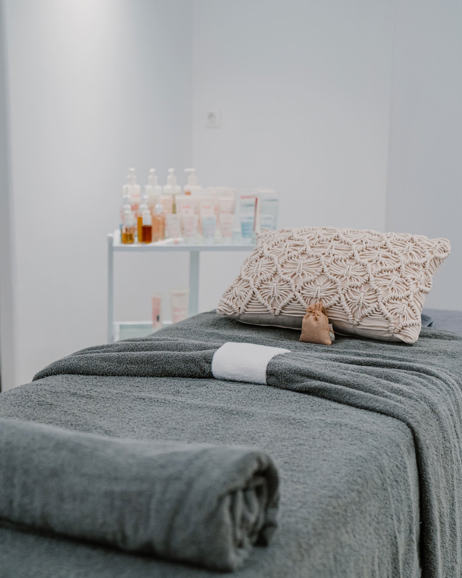 Nikki Beach Spa, massage bed and products