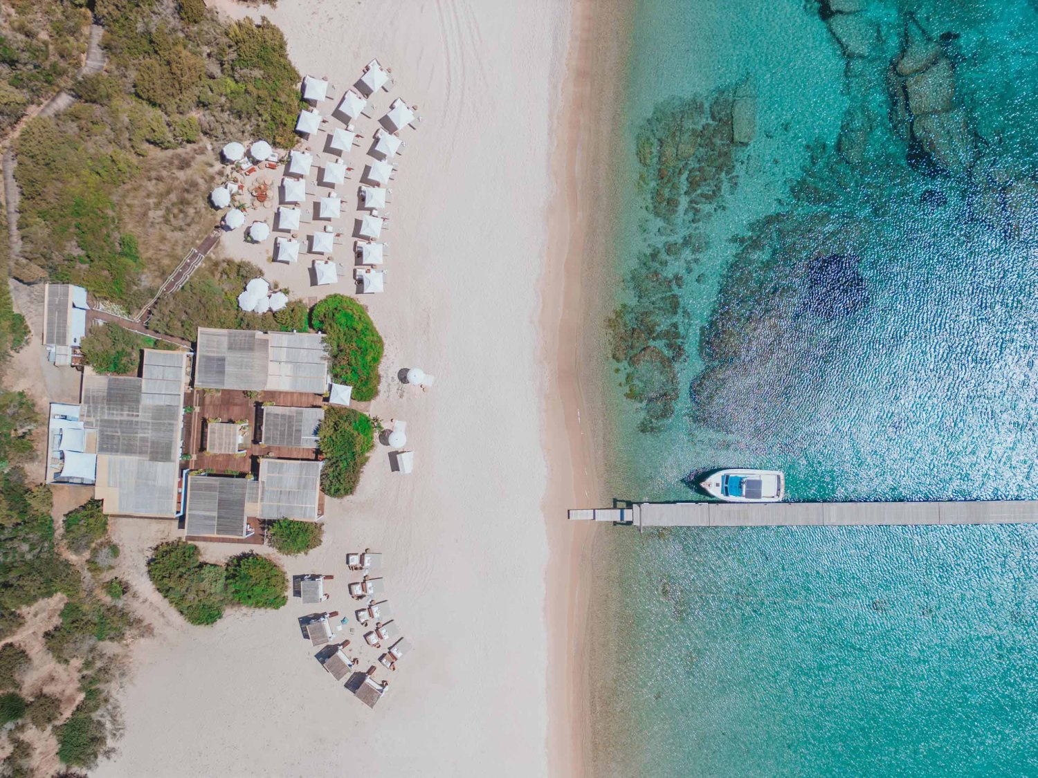 Nikki Beach Costa Smeralda - aerial view of the resort and beach