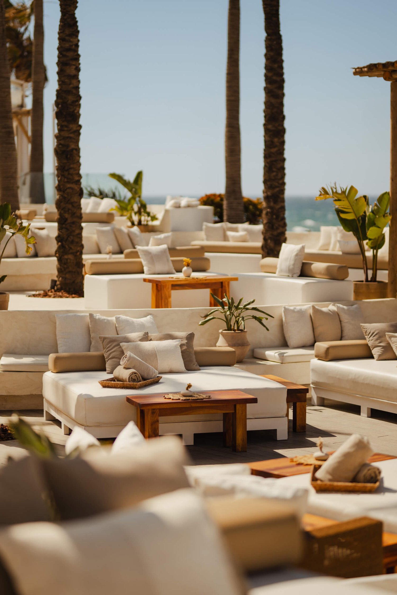 Elevated VIP terrace at Nikki Beach Marbella
