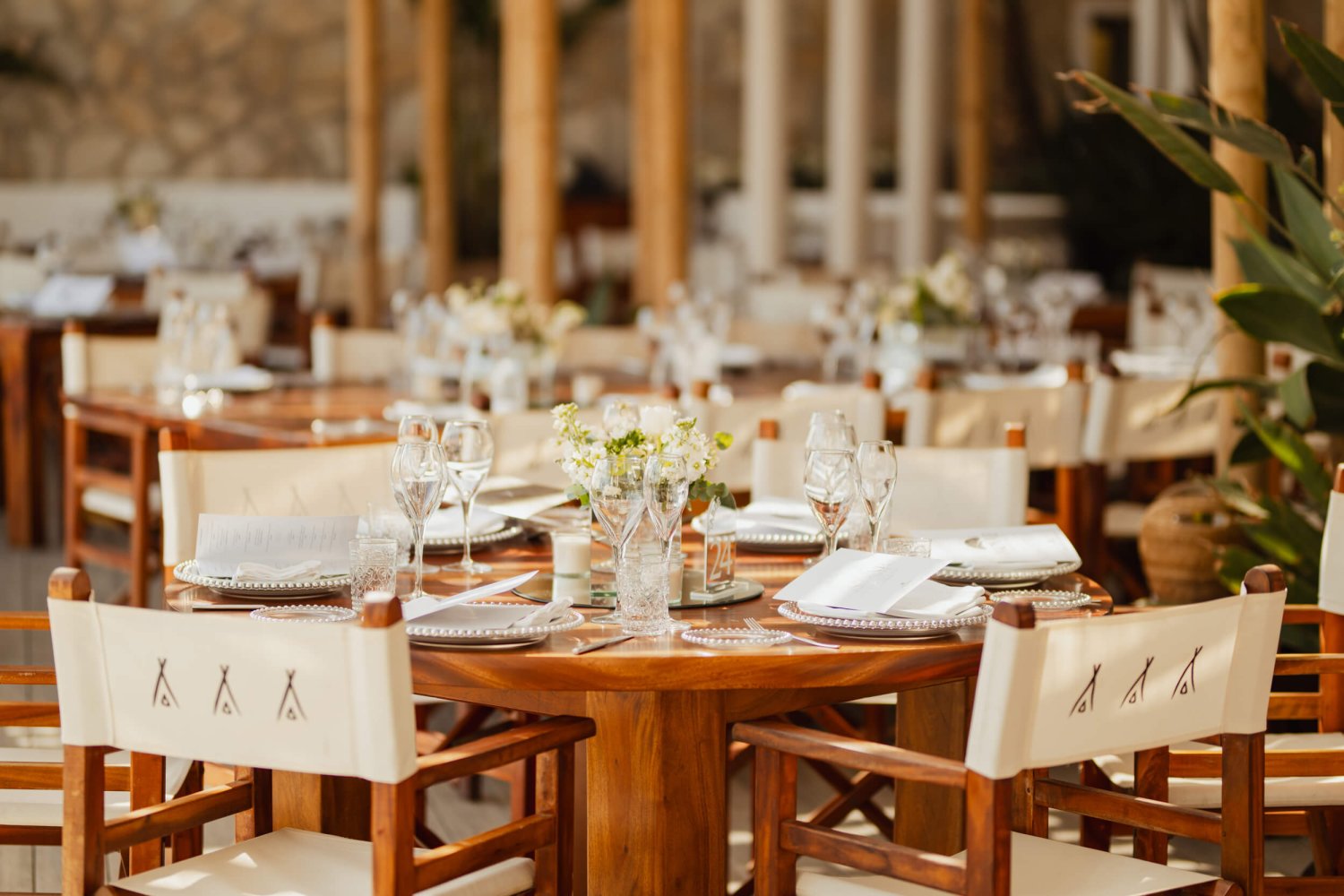 Nikki Beach Marbella restaurant table setting